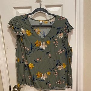Old Navy Olive Green Blouse XL